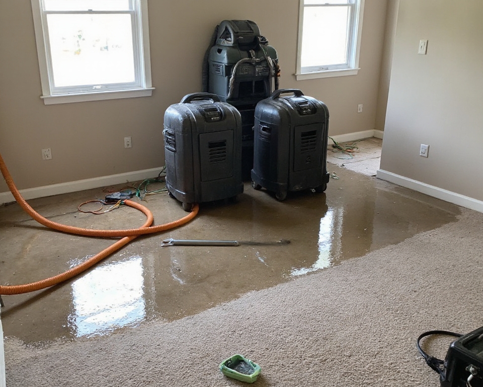water damage restoration  water extraction
