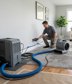 residential water damage structural dehumidification
